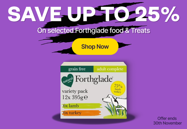 Save 25% On Selected Forthglade food &amp; treats