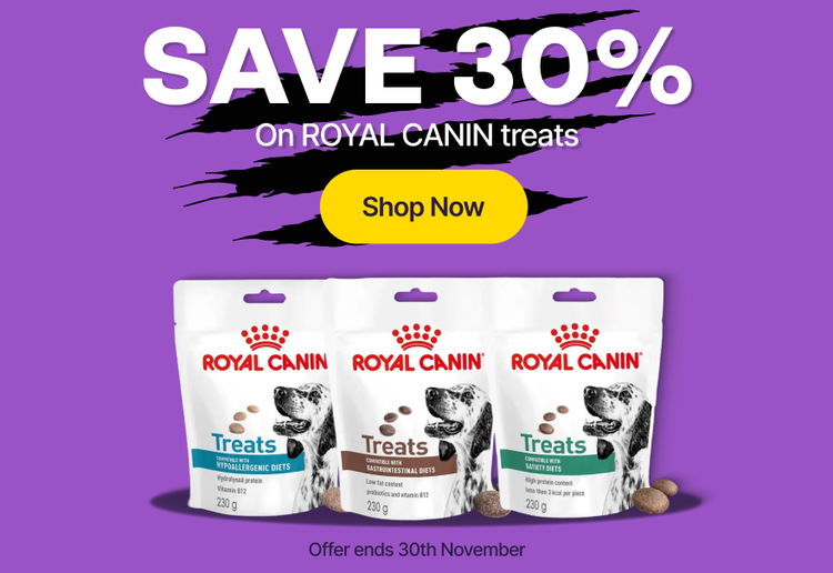 Save 30% On Royal Canin treats - Shop Now