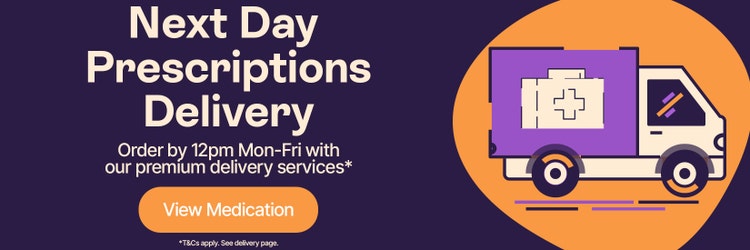 Next Day Prescriptions Delivery Order by 12pm Mon-Fri with our premium delivery services - View Medication