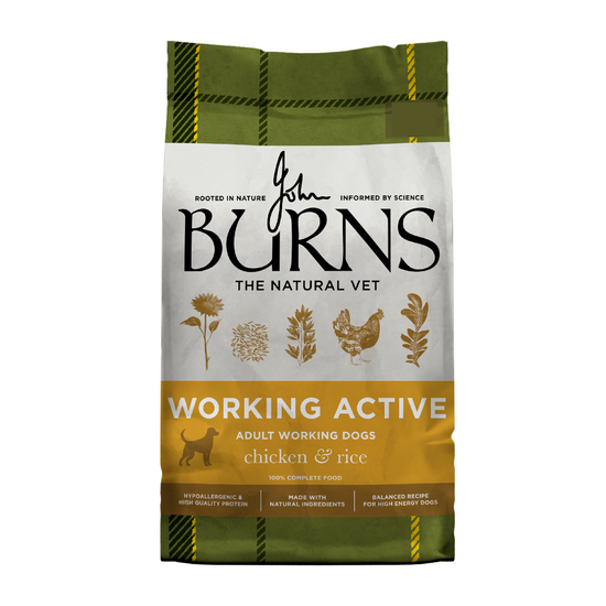 Burns Active Working High Energy Dry Dog Food with Chicken & Rice 16944