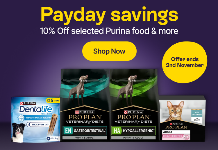 Payday savings 10% Off selected Purina food & more - Shop now